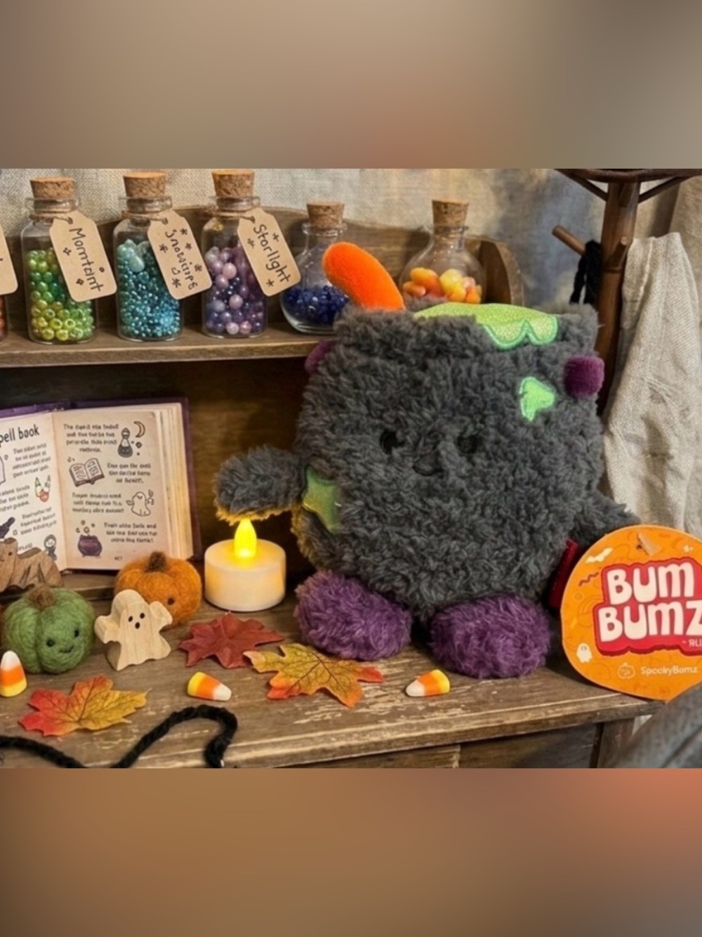 🧙 Halloween Witch’s Cauldron 4.5 inch Spooky BumBumz Plush 🎃